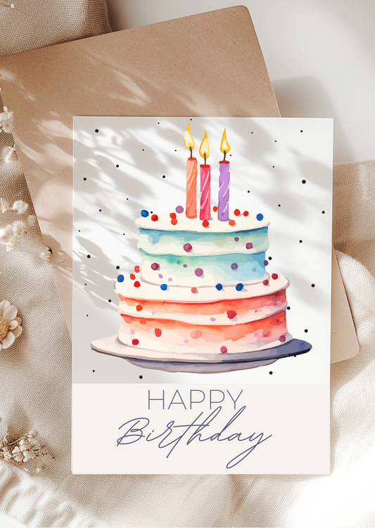 Postkarte Geburtsta Torte - Endlessgifts