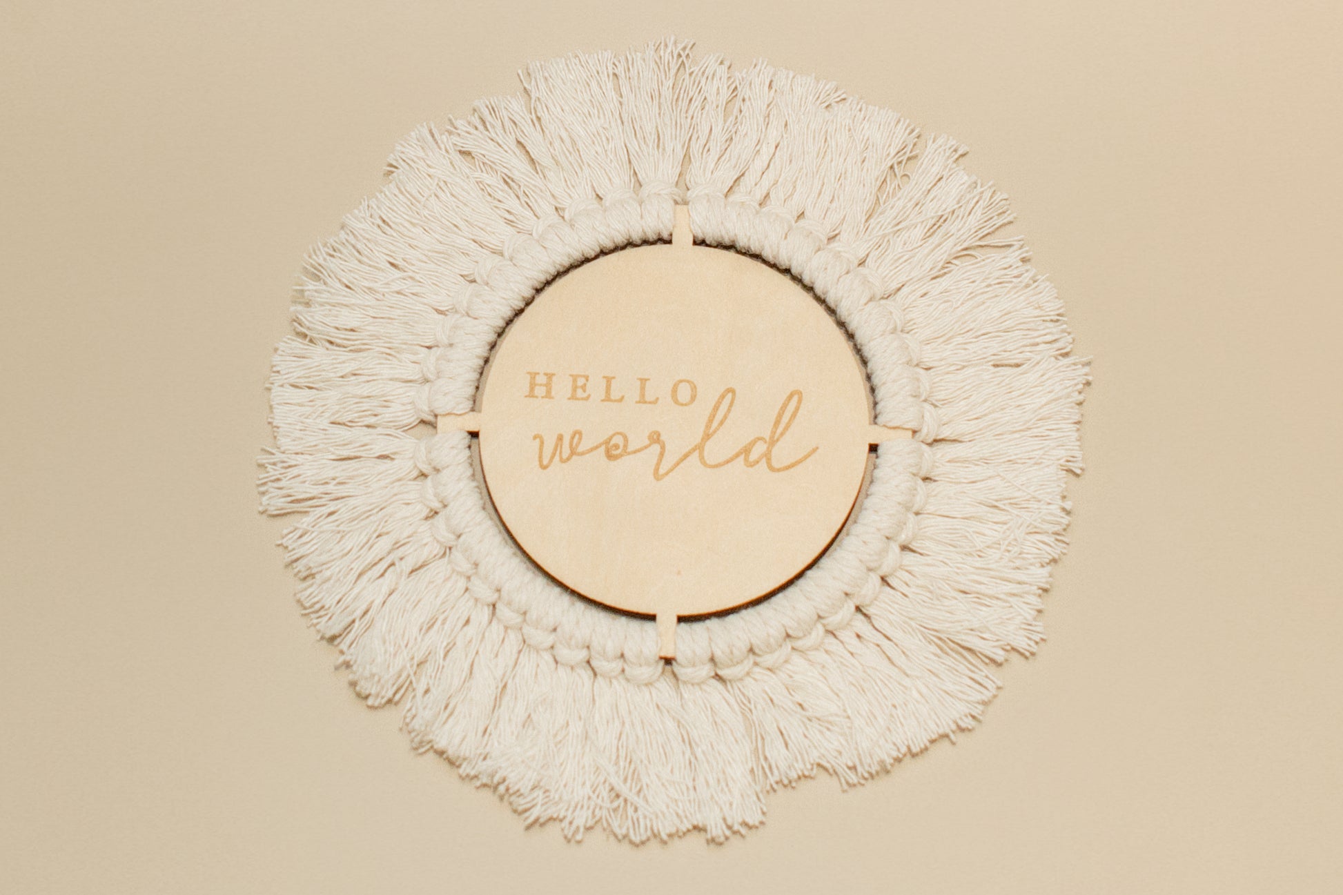 Hello World Makramee - Endlessgifts