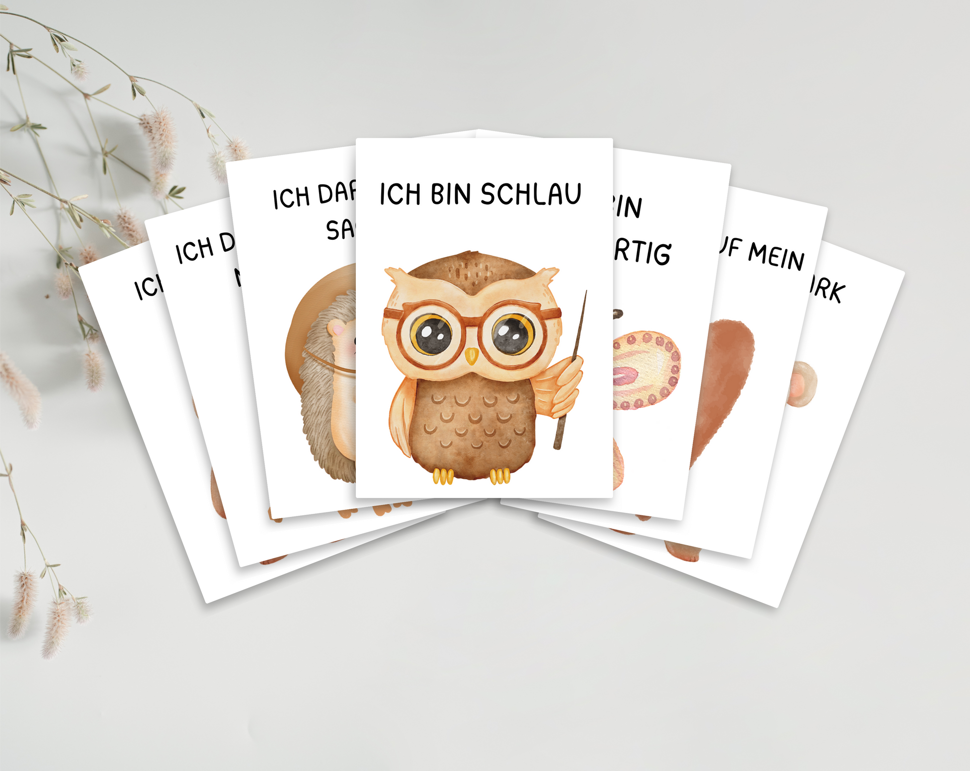 Affirmationskarten Tiere für Kinder - Endlessgifts