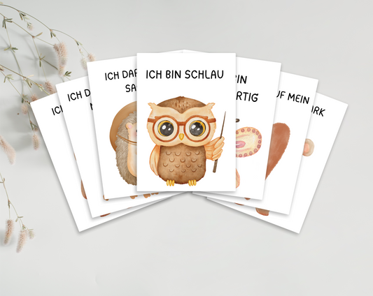 Affirmationskarten Tiere für Kinder - Endlessgifts