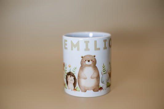 Keramiktasse Waldtiere