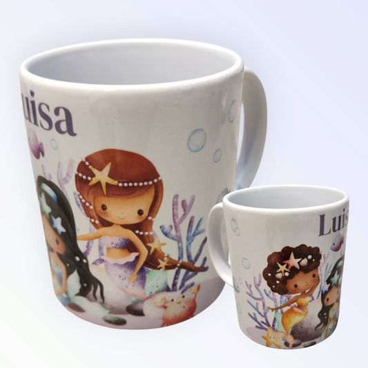 Keramiktasse Meerjungfrau